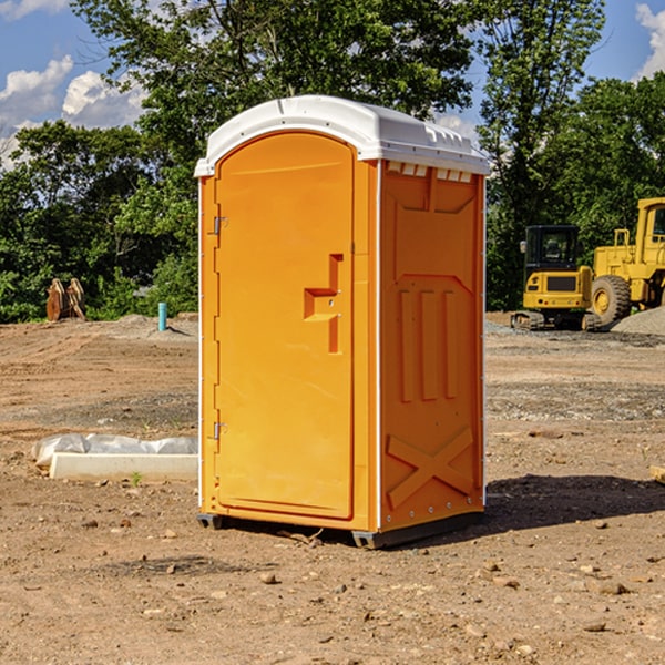 can i customize the exterior of the porta potties with my event logo or branding in Clark County WI